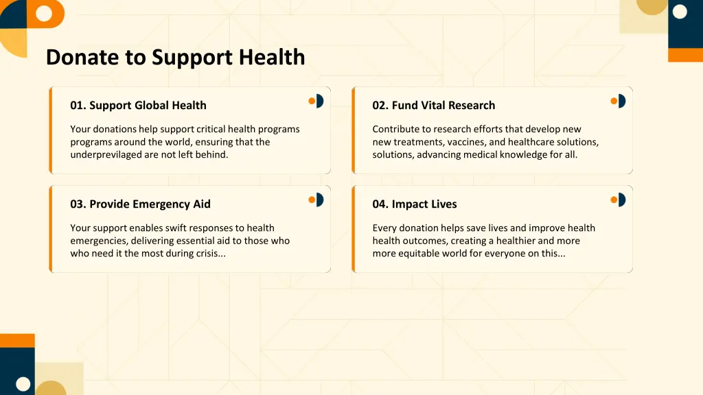donate to support health