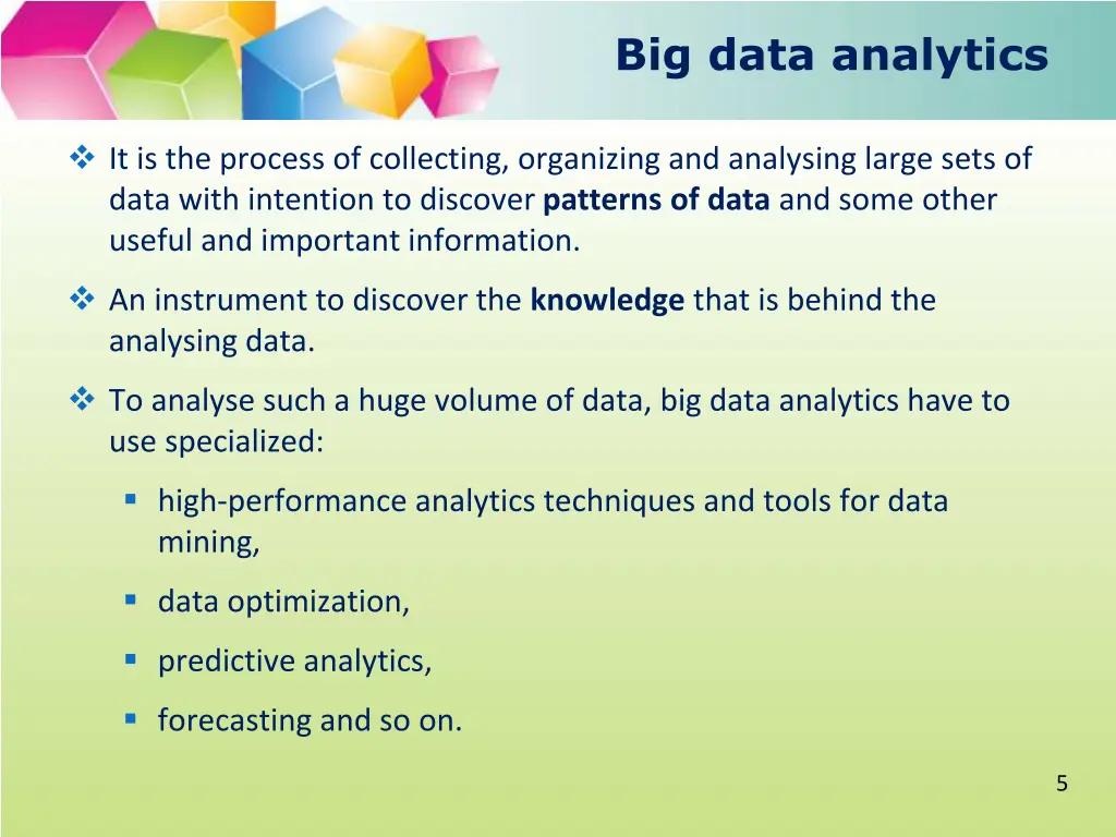 big data analytics