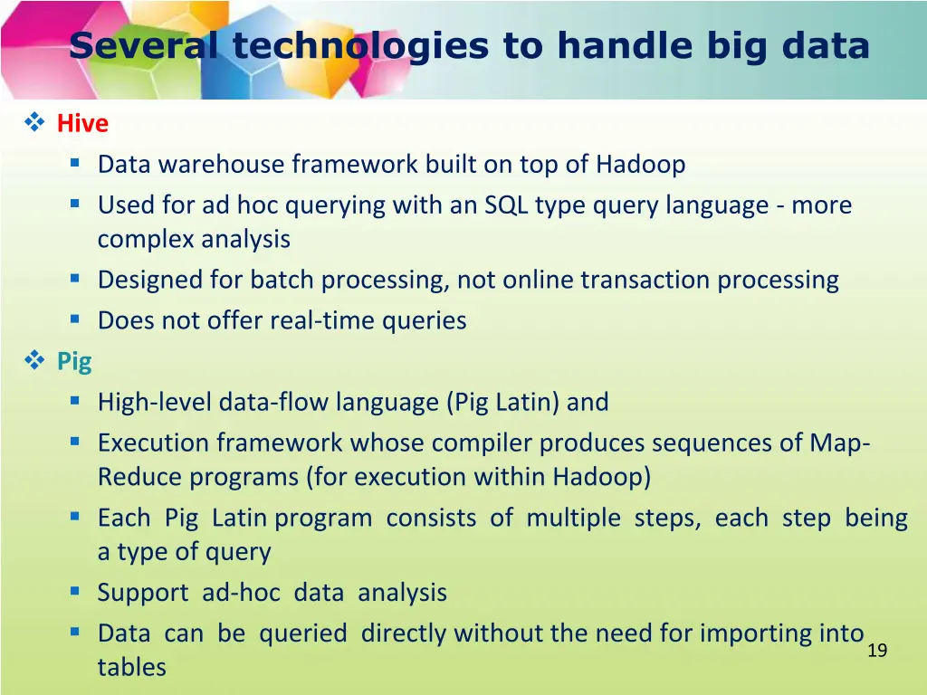 several technologies to handle big data 2