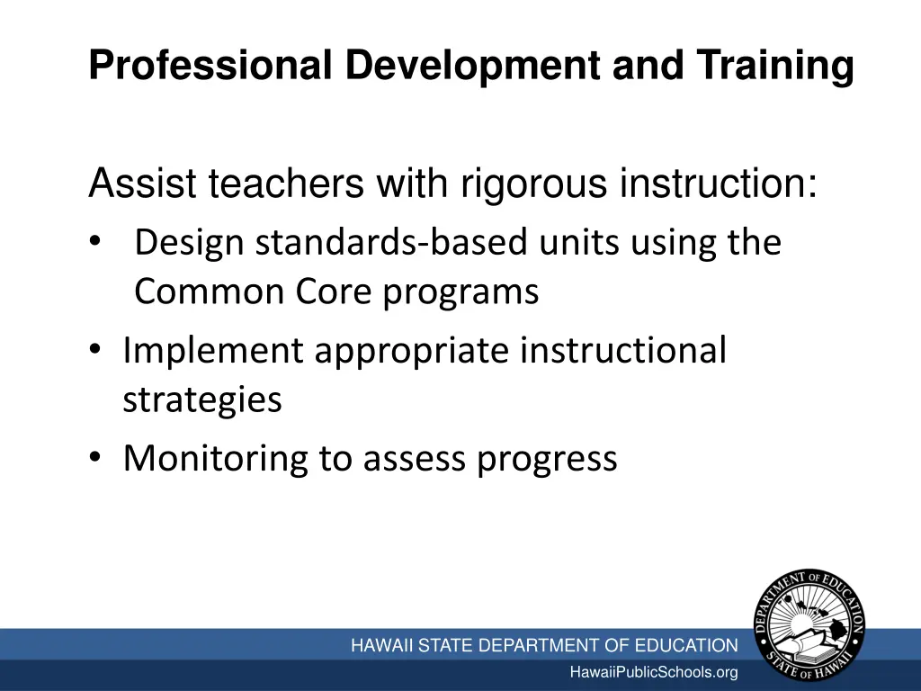 professional development and training