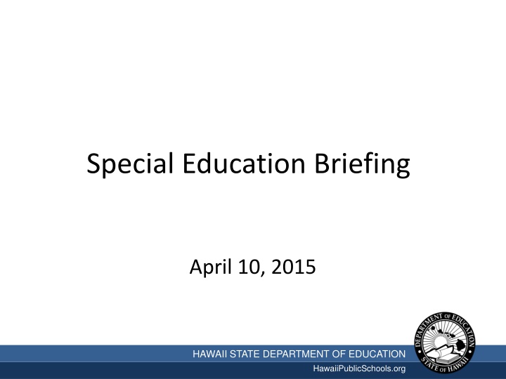 special education briefing