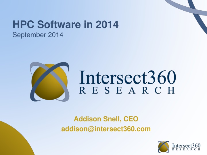 hpc software in 2014 september 2014