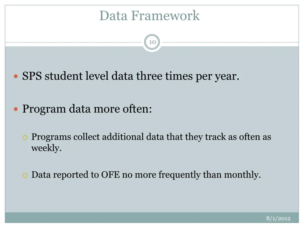 data framework