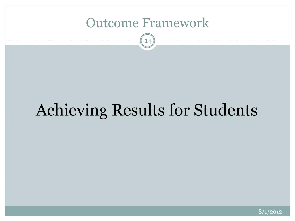 outcome framework 1