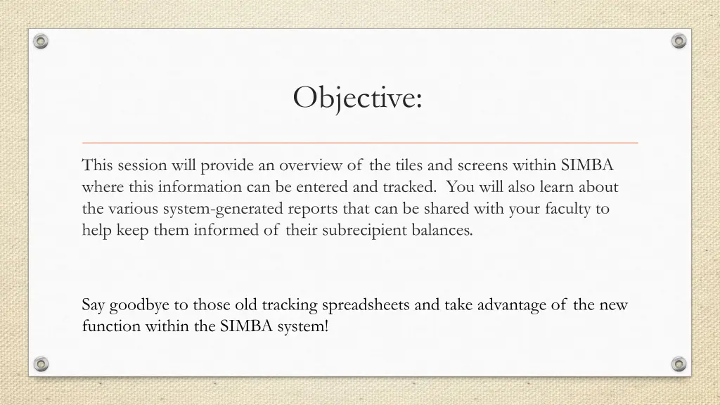 objective