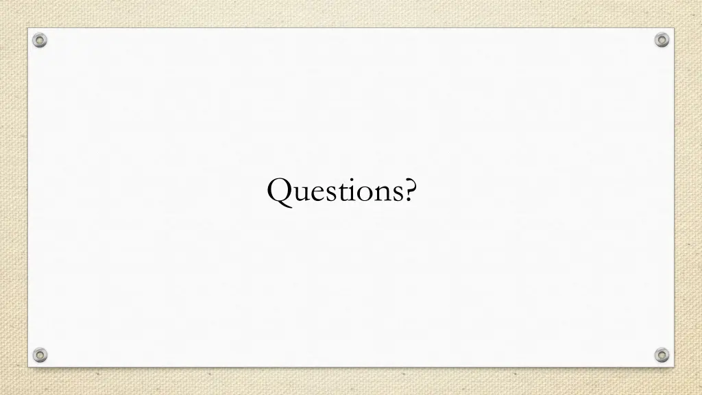questions
