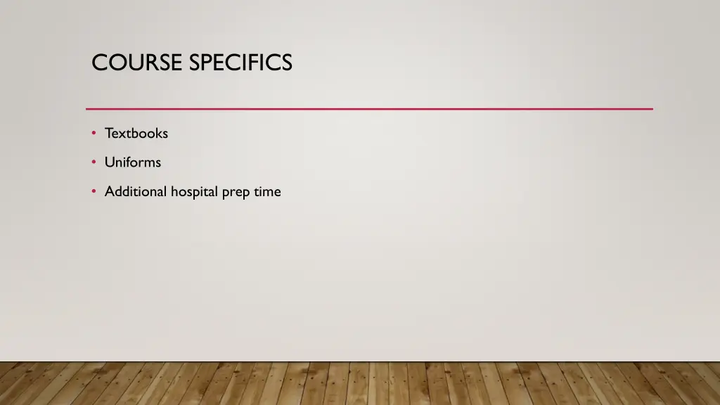 course specifics