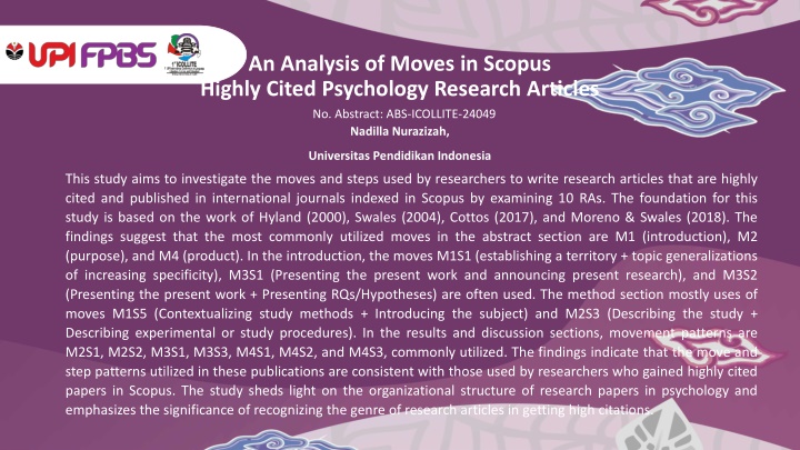 an analysis of moves in scopus highly cited
