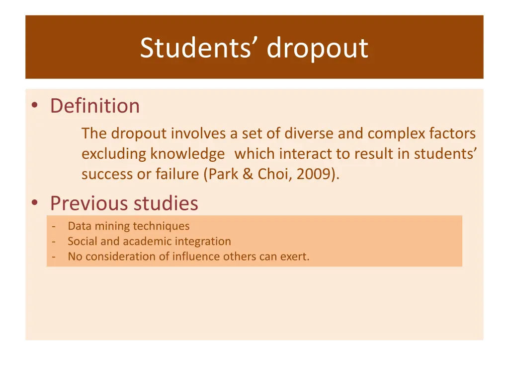 students dropout