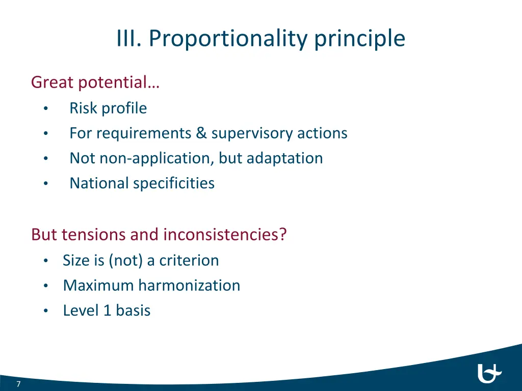 iii proportionality principle