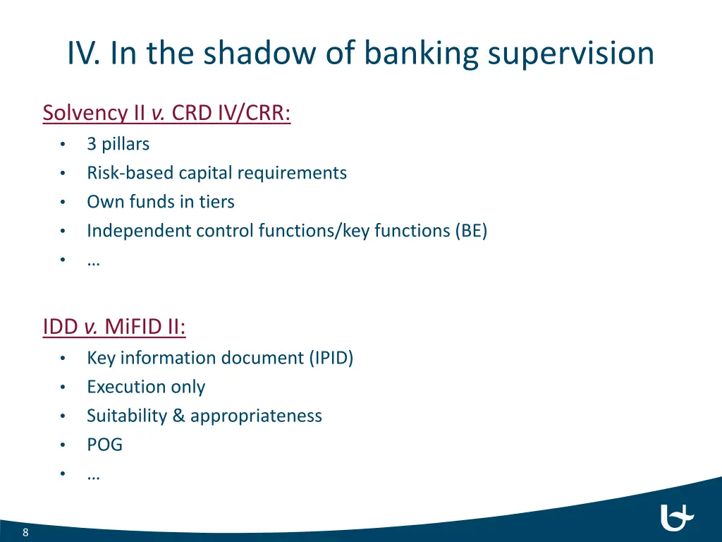iv in the shadow of banking supervision
