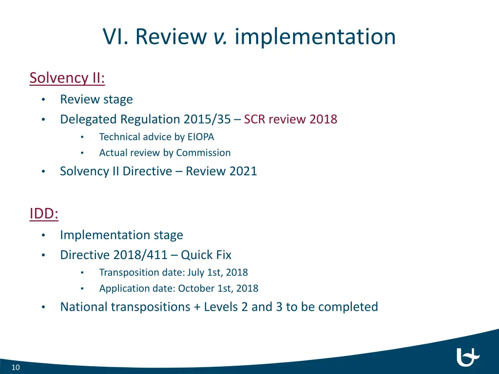 vi review v implementation