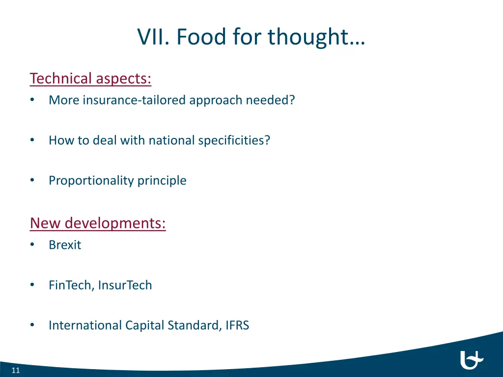 vii food for thought