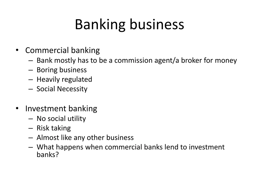 banking business