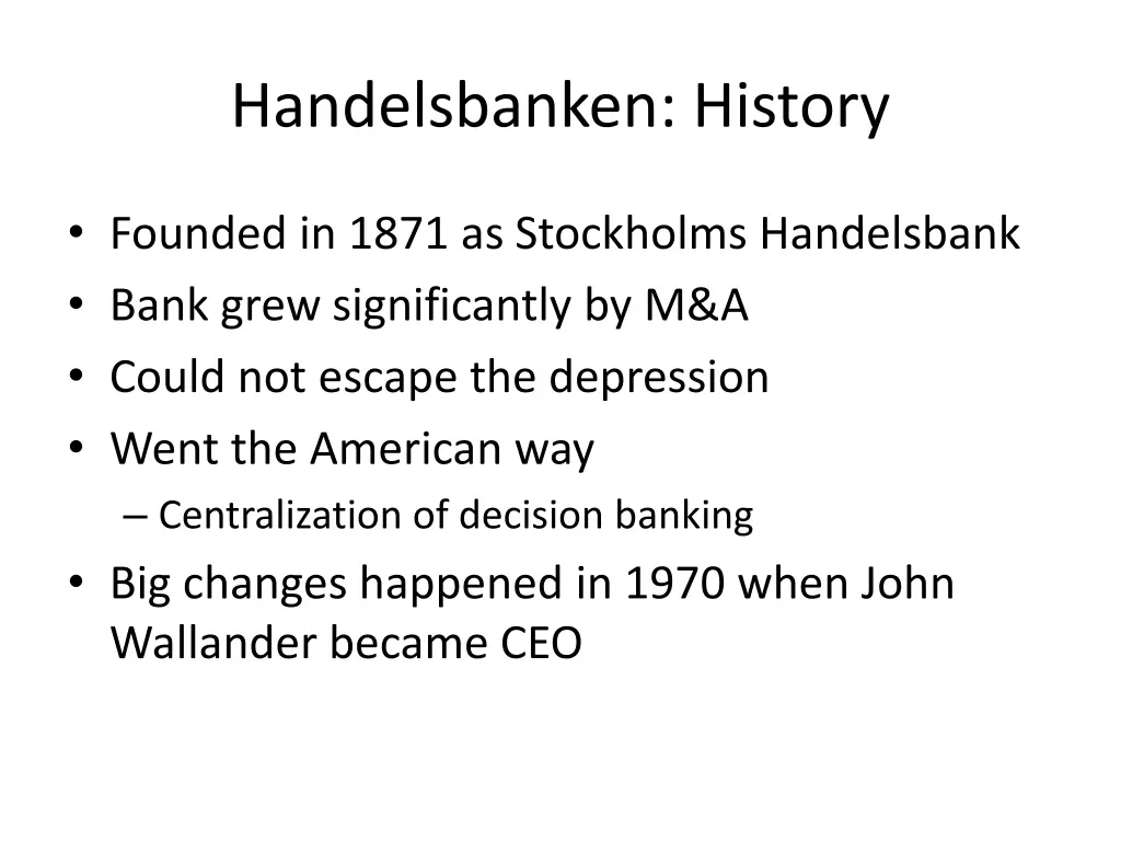 handelsbanken history