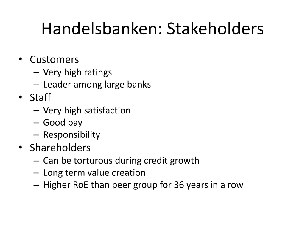 handelsbanken stakeholders