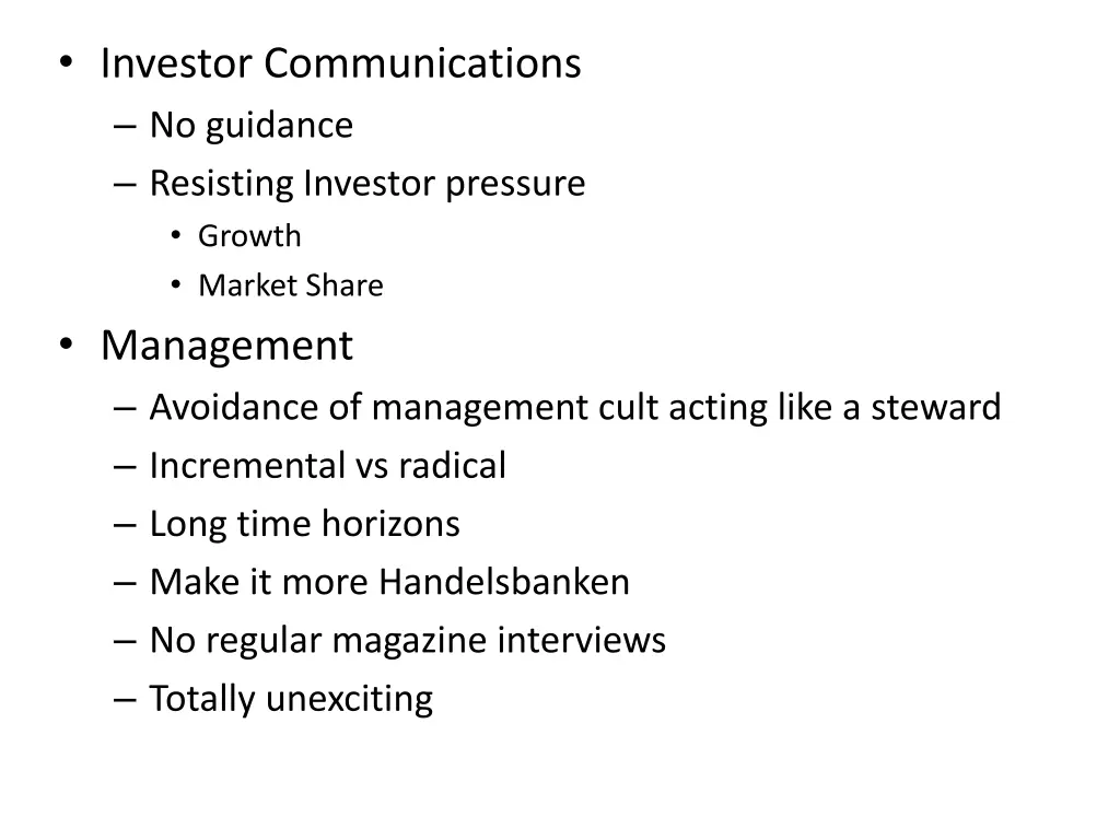 investor communications no guidance resisting