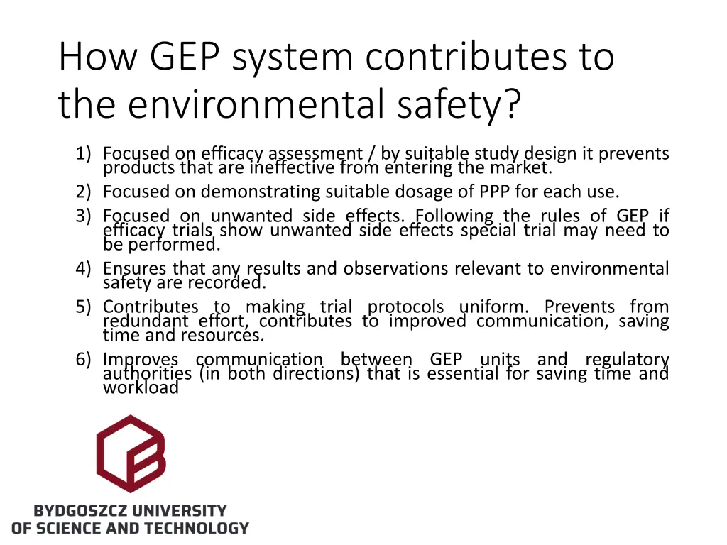 how gep system contributes to the environmental