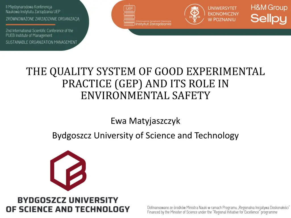the quality system of good experimental practice