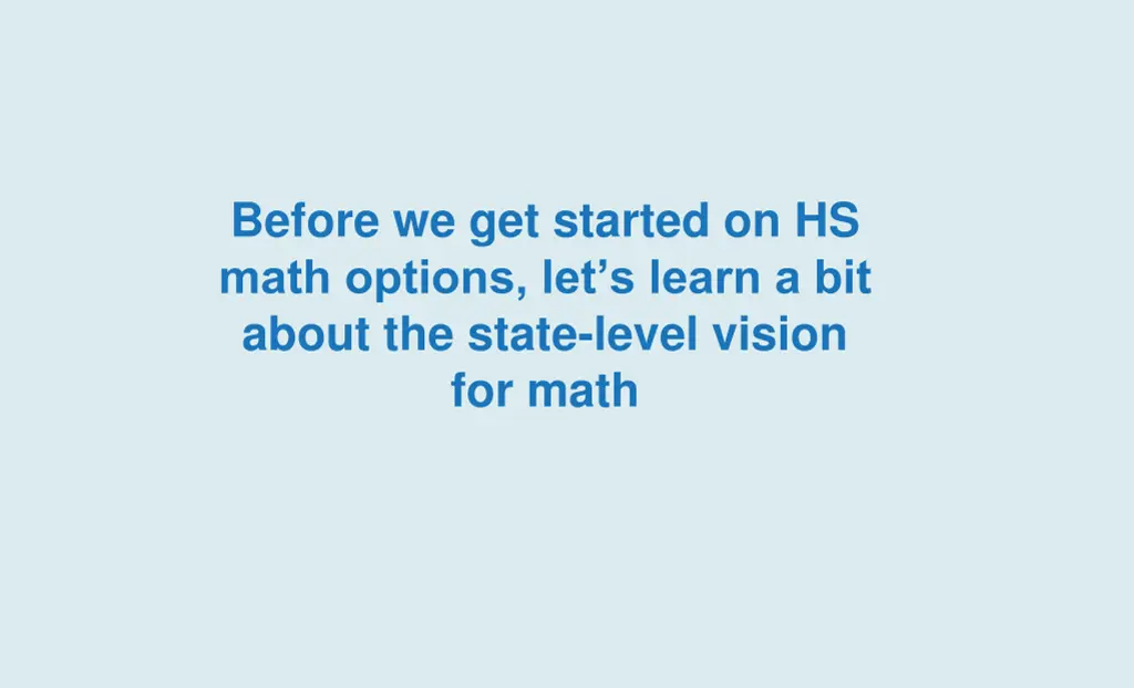 hs math options