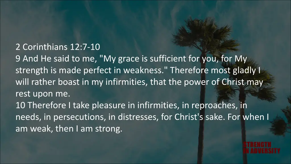 2 corinthians 12 7 10 9 and he said