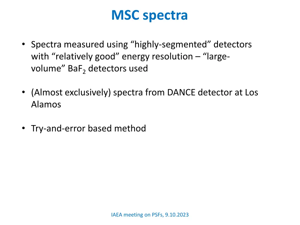 msc spectra