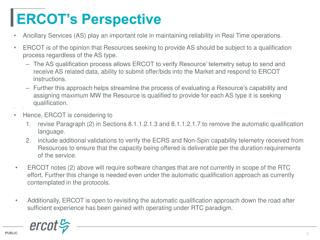 ercot s perspective