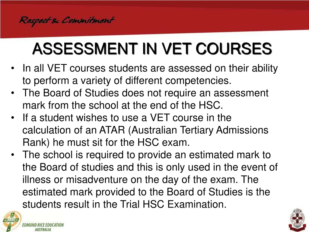 assessment in vet courses