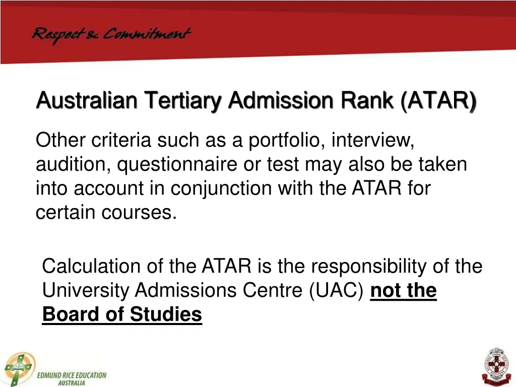 australian tertiary admission rank atar 1