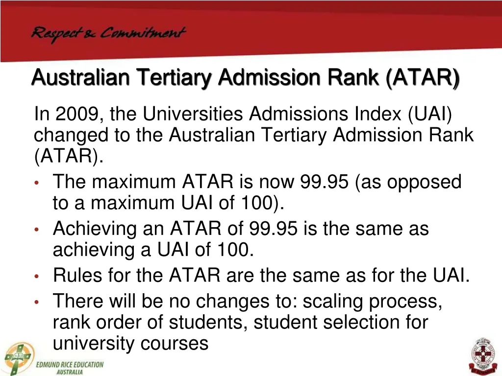 australian tertiary admission rank atar