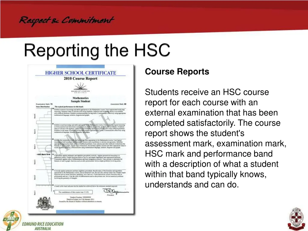 course reports