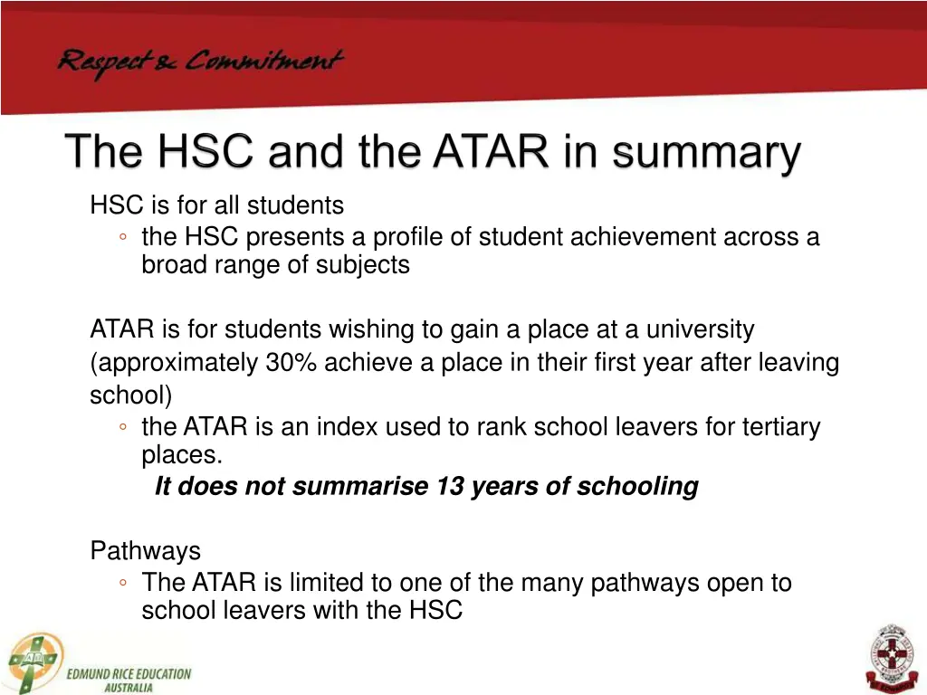 hsc is for all students the hsc presents