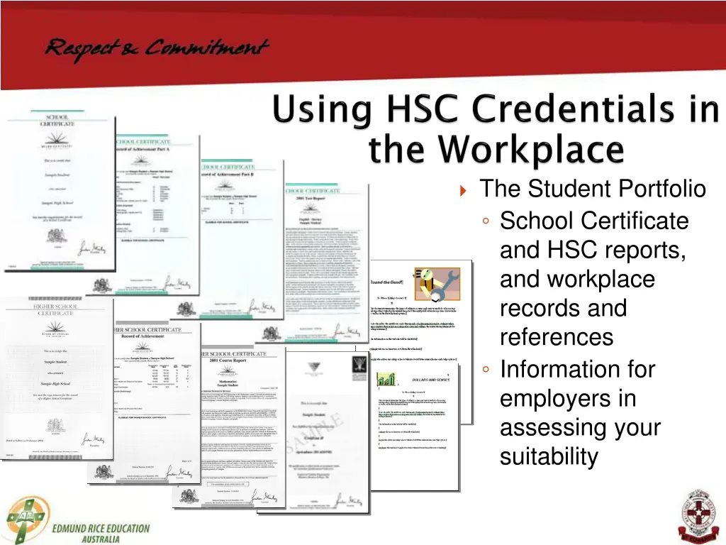 the student portfolio school certificate
