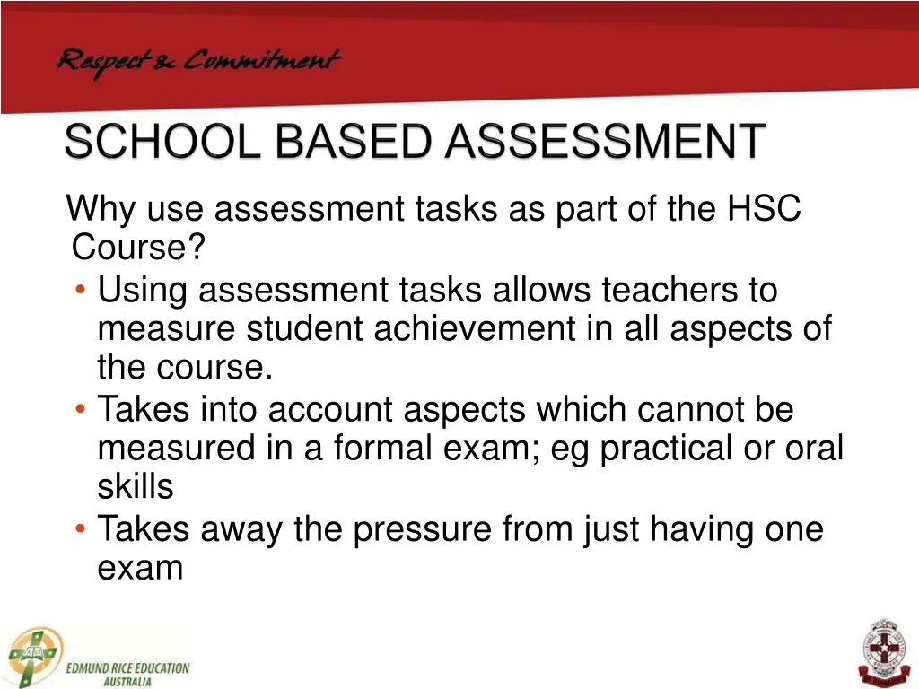 why use assessment tasks as part