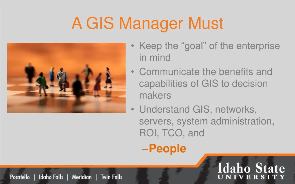 a gis manager must