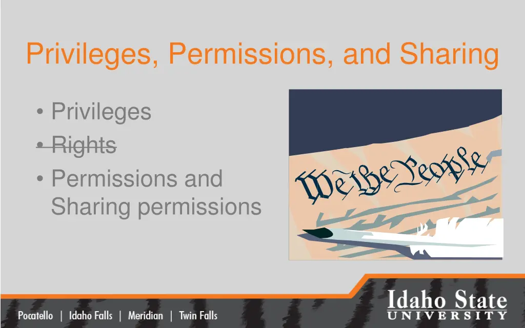 privileges permissions and sharing