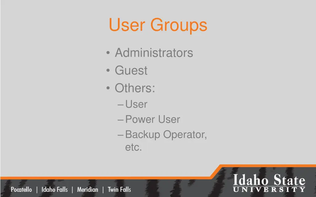 user groups