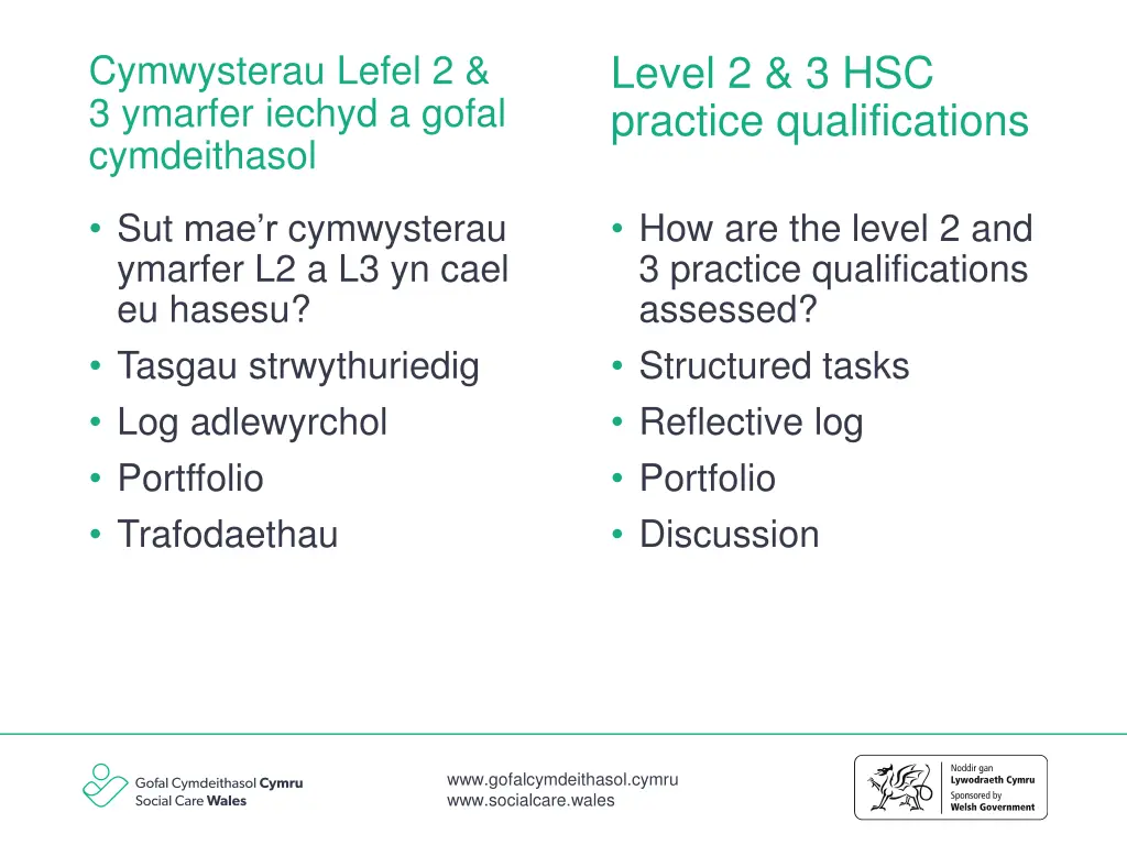 level 2 3 hsc practice qualifications
