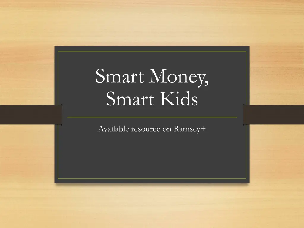 smart money smart kids