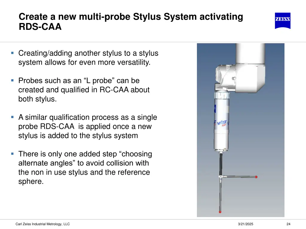 create a new multi probe stylus system activating