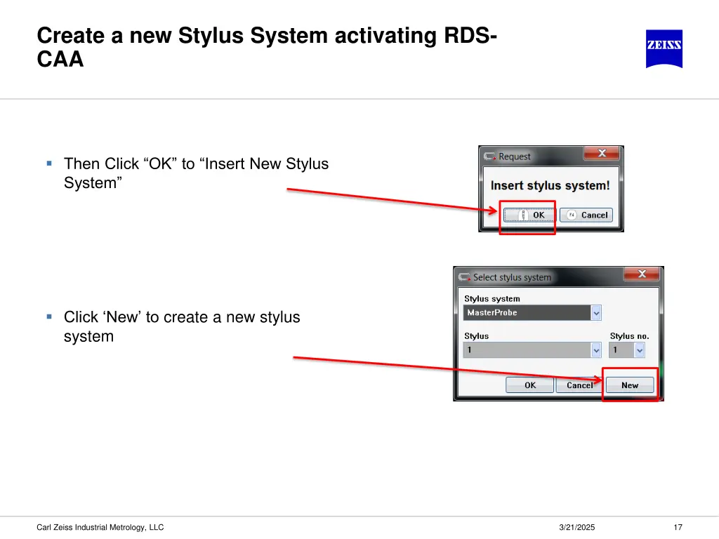 create a new stylus system activating rds caa 2