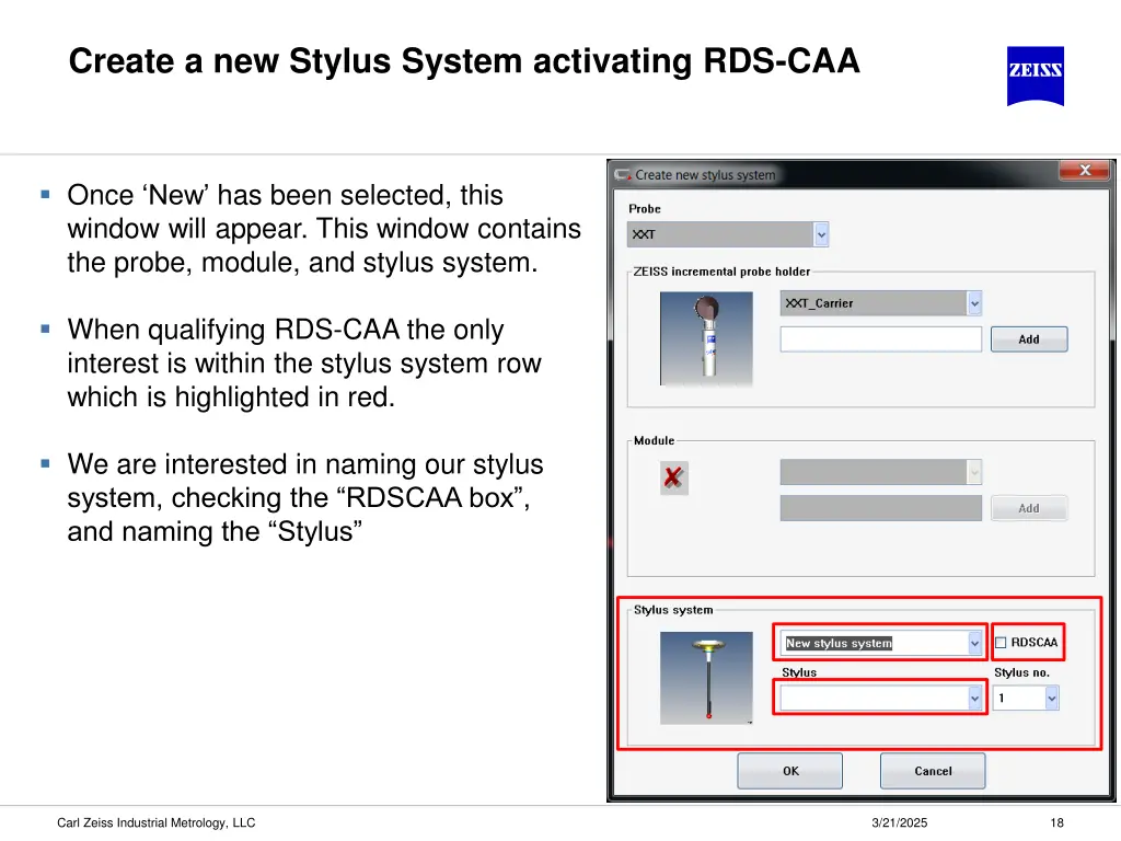 create a new stylus system activating rds caa 3