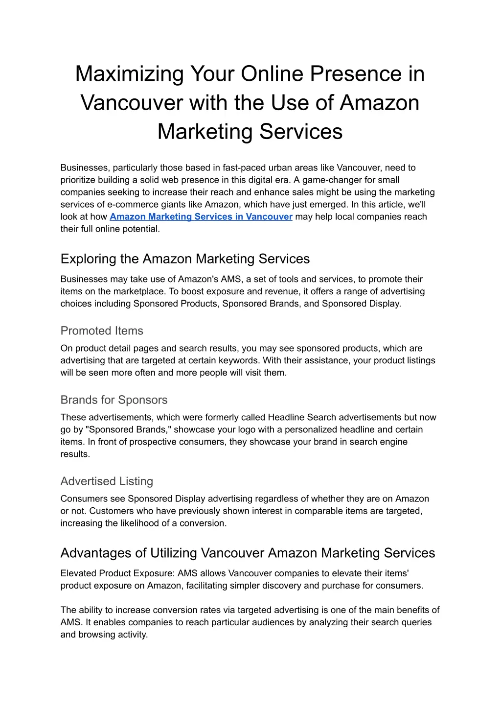 maximizing your online presence in vancouver with