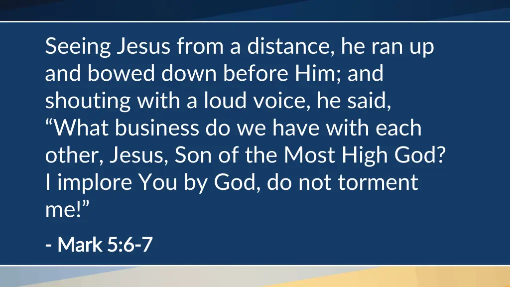seeing jesus from a distance he ran up and bowed