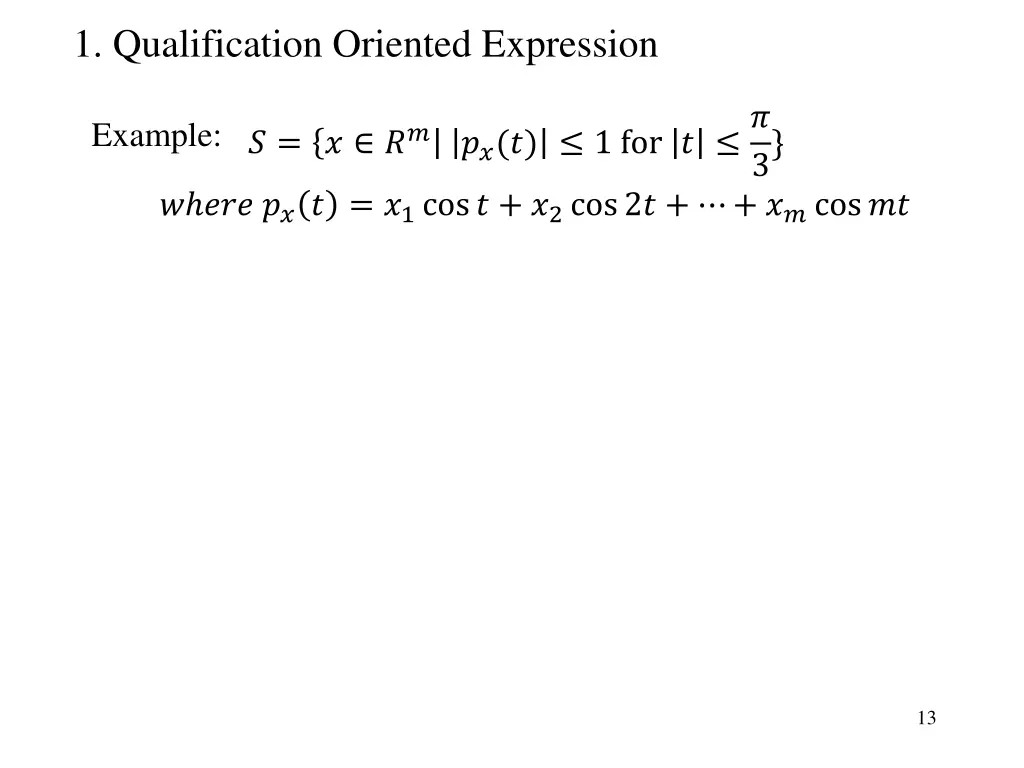 1 qualification oriented expression