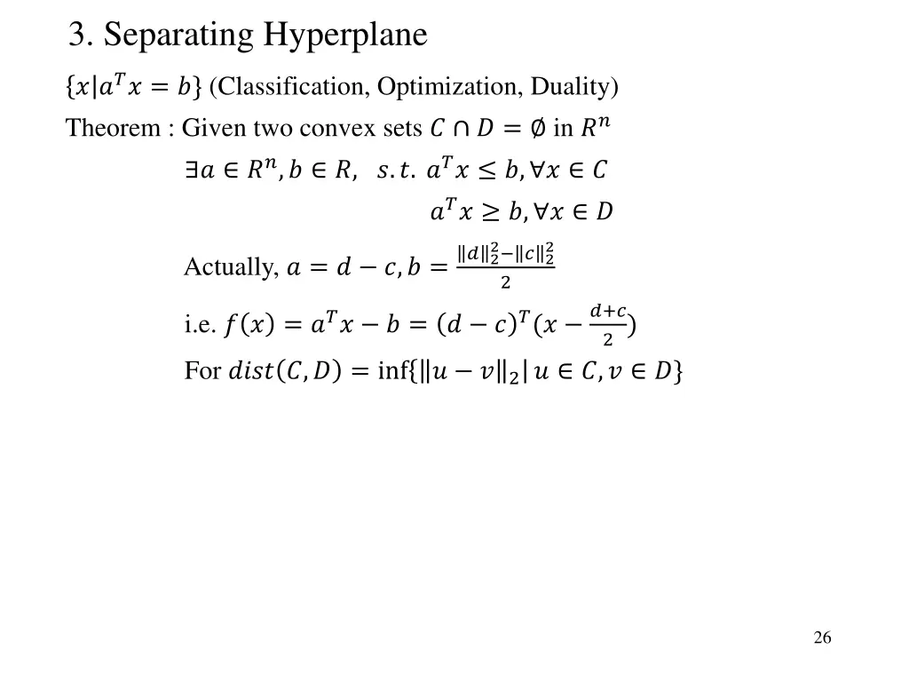 3 separating hyperplane