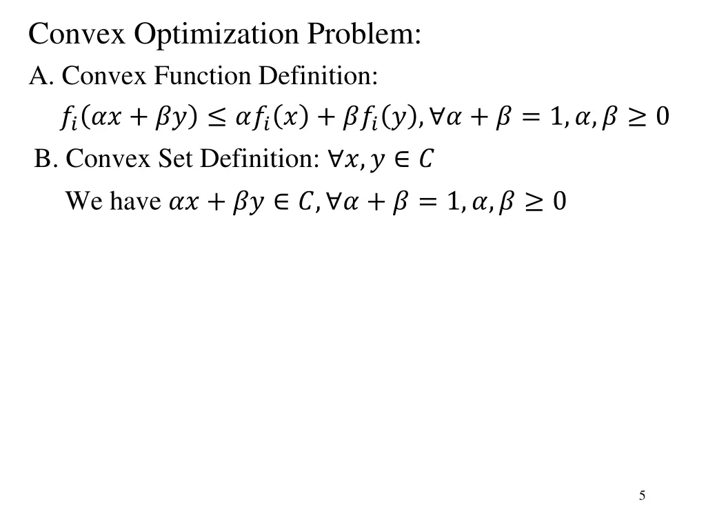 convex optimization problem a convex function