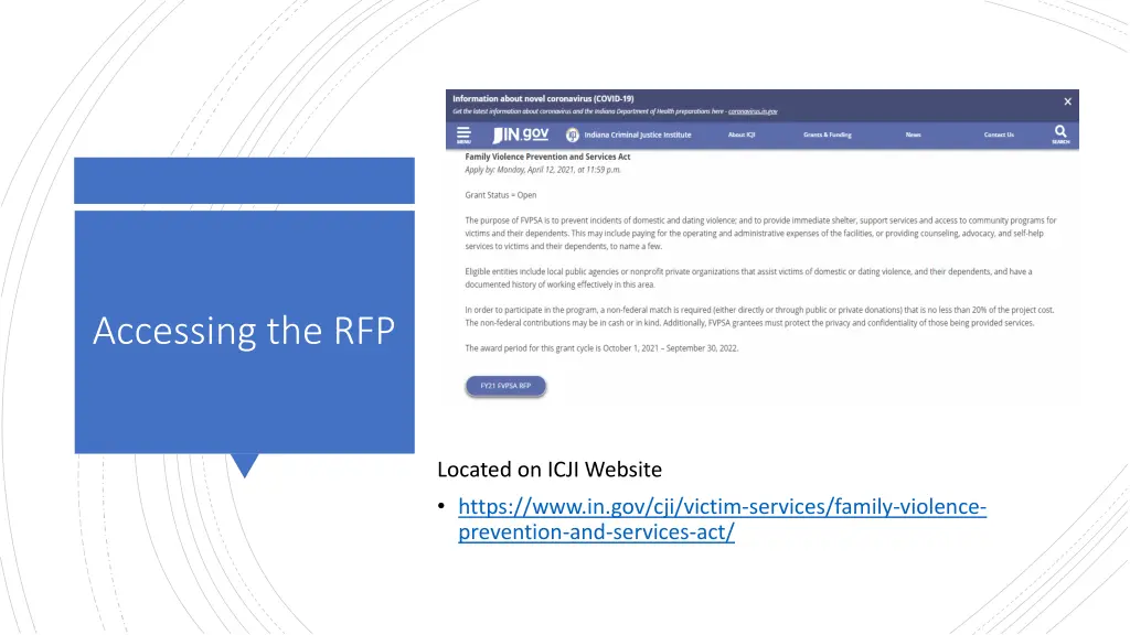 accessing the rfp