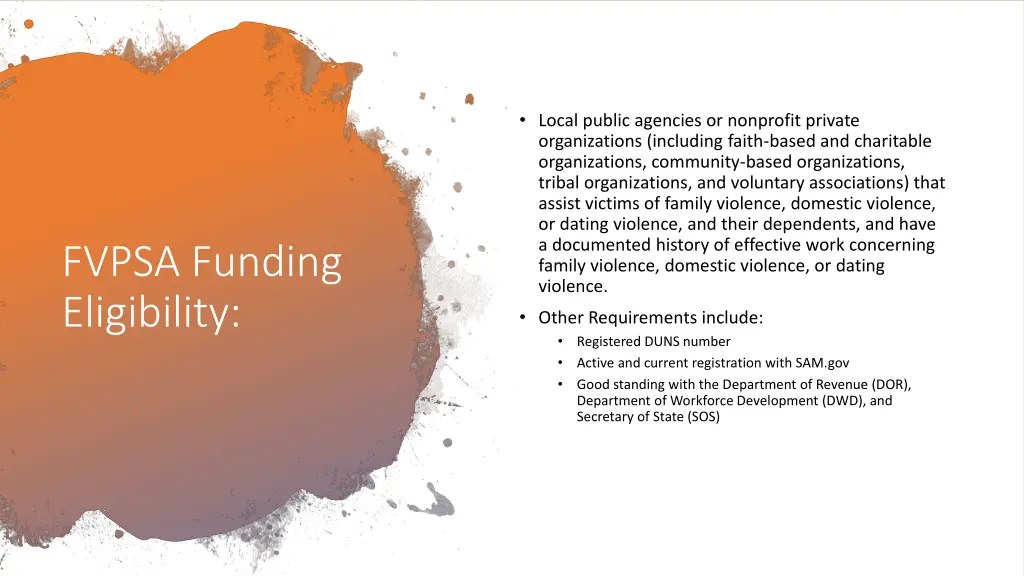 local public agencies or nonprofit private