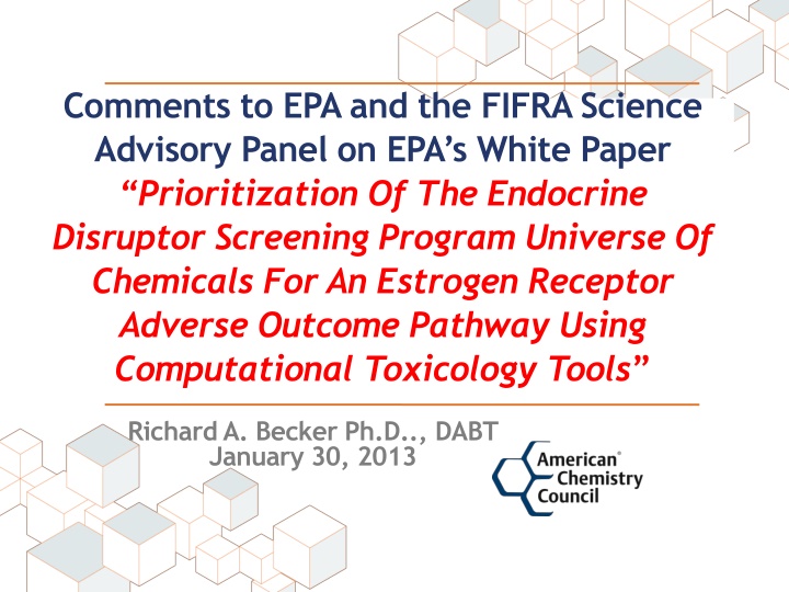 comments to epa and the fifra science advisory